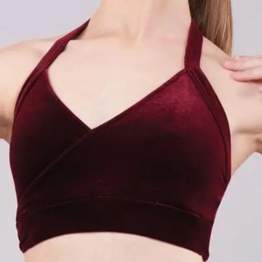 Weissman Mixify Black Cherry 2-Piece Velvet Dance Costume - Medium Adult - Picture 2 of 12